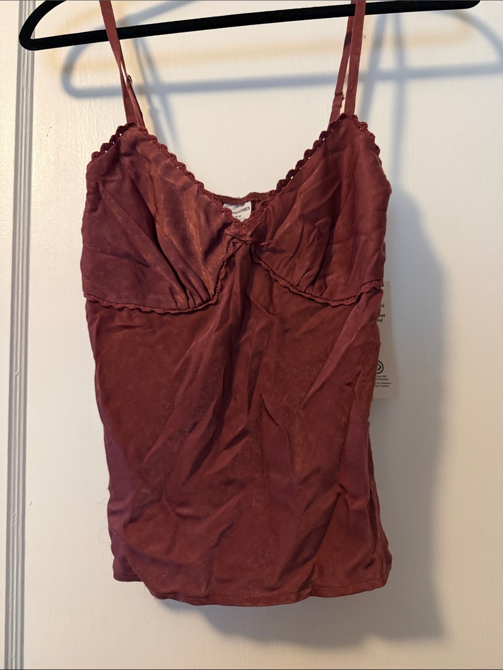No Boundaries Deep Rose Spaghetti-Strap Camisole